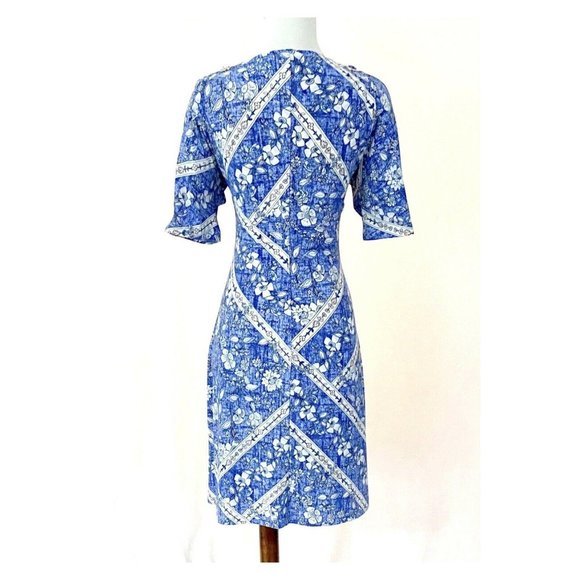 Tommy Hilfiger Slit Sleeve Print Jersey Knit Dress - Picture 4 of 7